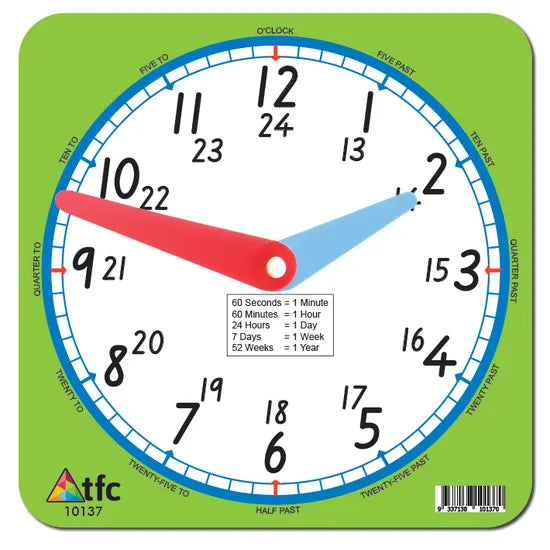 Teachables Clock Teacher Demo - 24-Hour Format - Modern Teaching Aids NZ