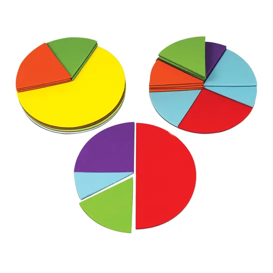 Teachables Magnetic Fraction Circles - Set of 51 - Modern Teaching Aids NZ