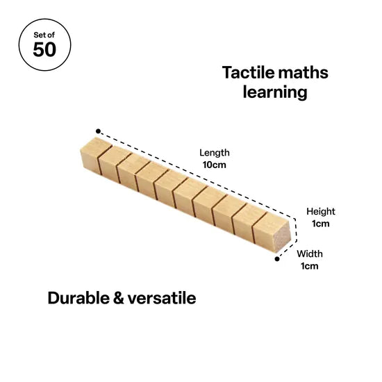 Teachables MAB Base Ten Longs - Set of 50 - Modern Teaching Aids NZ
