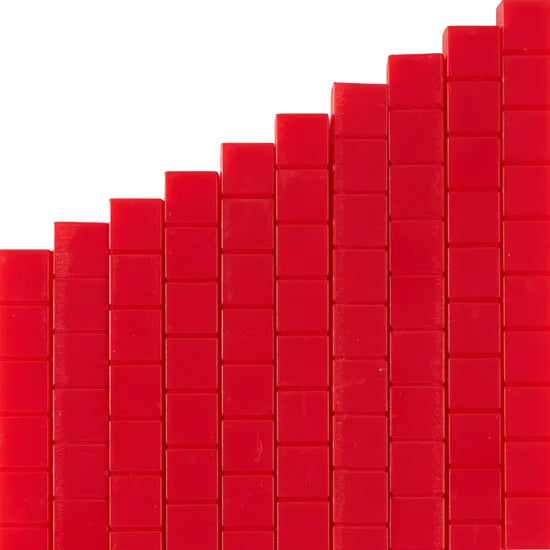Teachables Base Ten MAB Longs - Plastic, Red, Set of 10 - Modern Teaching Aids NZ