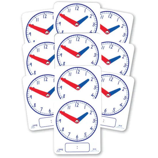 Teachables Clock Faces - Digital/Analogue, Set of 10 - Modern Teaching Aids NZ