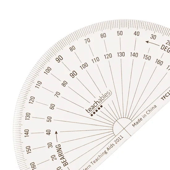 Protractor 180 Basic VuThru - Modern Teaching Aids NZ