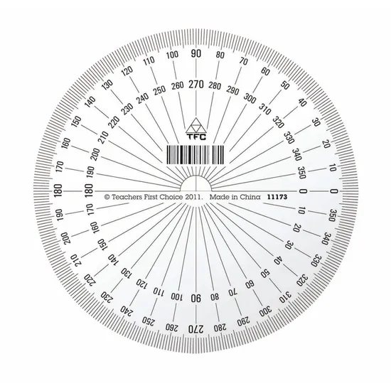 Teachables Protractor - 360°, Single - Modern Teaching Aids NZ