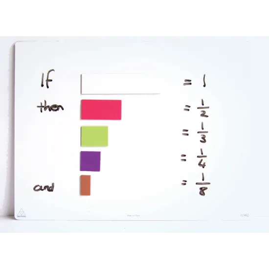 Teachables Magnetic Fraction Strips - Set of 51 - Modern Teaching Aids NZ