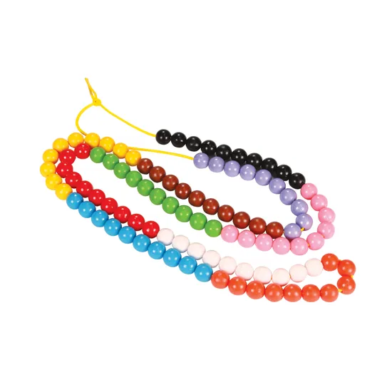 Teachables Bead String - 100 Beads in 10 Colours
