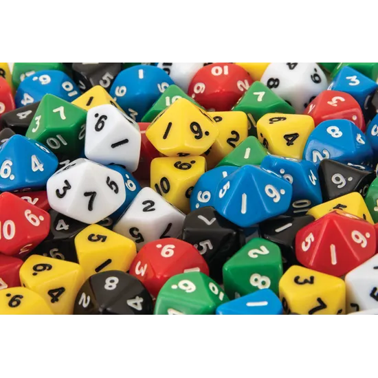 Teachables Dice - 10-Face 1-10, Jar of 100 - Modern Teaching Aids NZ