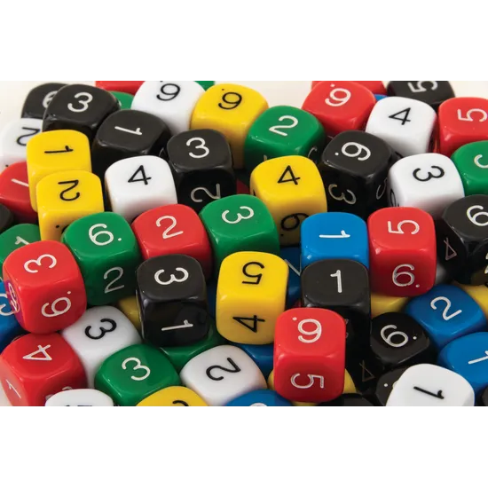 Teachables Dice - 6-Face Polyhedra, 1-6, Jar of 100 - Modern Teaching Aids NZ