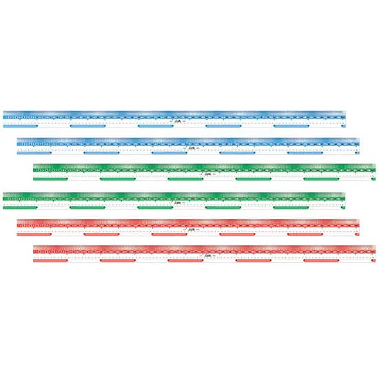 Teachables Metre Ruler - Transparent, Set of 6 - Modern Teaching Aids NZ