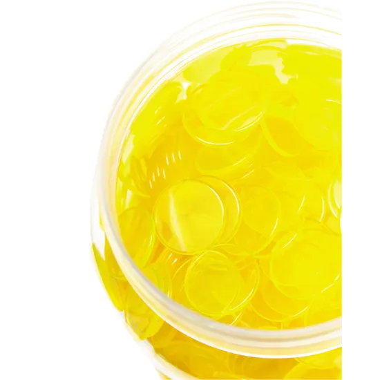 Teachables Counters - Transparent Yellow, 22 mm, Pack of 1,000 - Modern Teaching Aids NZ