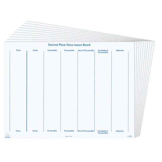 Teachables Show & Tell Cards - Decimal Place Value, Pack of 30 - Modern Teaching Aids NZ