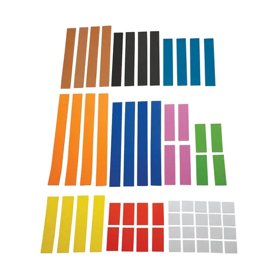 Teachables Large Magnetic Coloured Rods - Measurement & Fractions - Modern Teaching Aids NZ