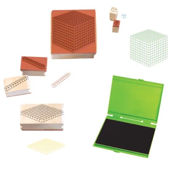 Teachables Base Ten Stamps - Small Set of 4