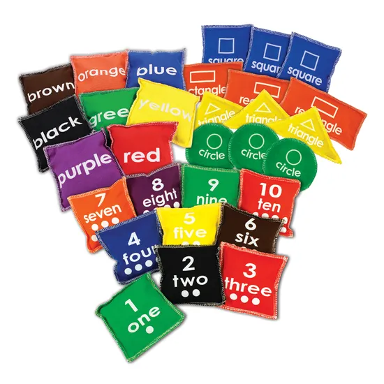 Teachables Bean Bag Set - Assorted - Modern Teaching Aids NZ