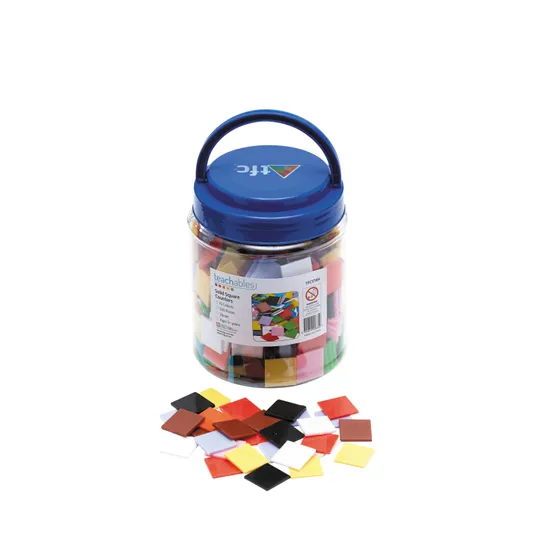 Teachables Colour Tiles - Solid, 2 cm, Set of 500 - Modern Teaching Aids NZ