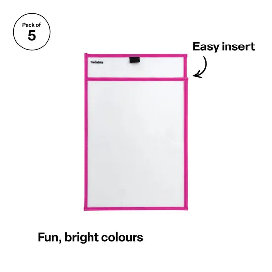Teachables A4 Write & Wipe Sleeves 5p - Modern Teaching Aids NZ