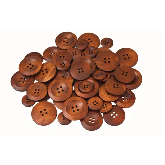 Creatistics Natural Wooden Buttons Assorted- Pack of 50 - Modern Teaching Aids NZ