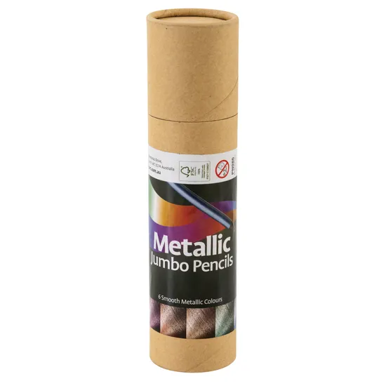 Jumbo Metallic Pencils - Pack of 12 - Modern Teaching Aids NZ