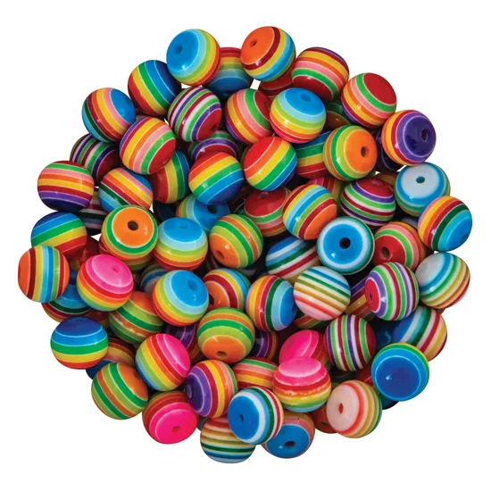 Rainbow Beads - 100g - Modern Teaching Aids NZ