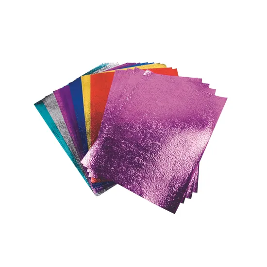 Assorted Metallic Ripple Paper A4 - Pack of 40 - Modern Teaching Aids NZ
