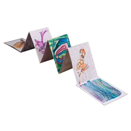 Fold-out Art Journal (130 x 190mm) 250gsm - Pack of 10 - Modern Teaching Aids NZ