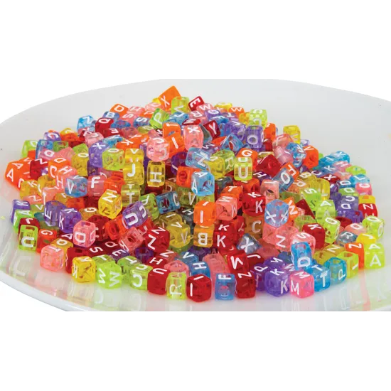 Alphabet Cube Beads - 100g - Modern Teaching Aids NZ