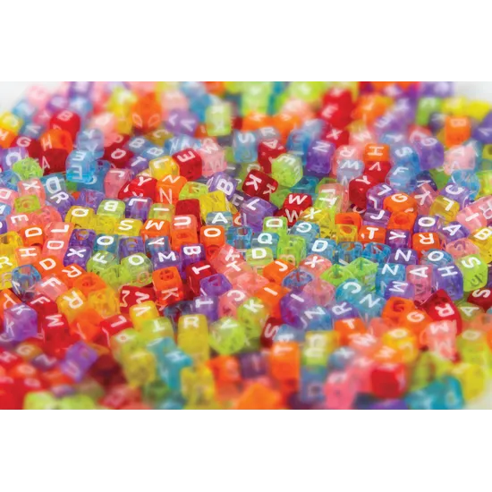 Alphabet Cube Beads - 100g - Modern Teaching Aids NZ