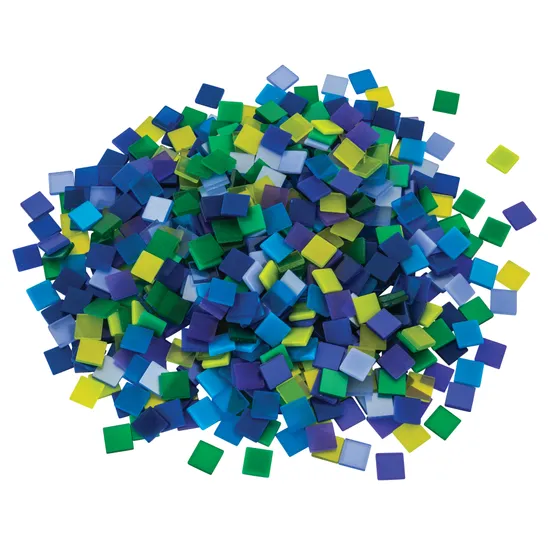 Mosaic Tiles - Cool Colours - 150g - Modern Teaching Aids NZ
