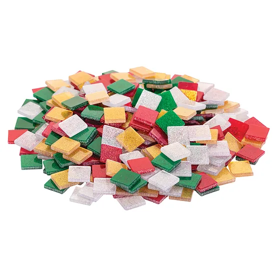 Mosaic Tiles, Christmas Colours - 150g - Modern Teaching Aids NZ