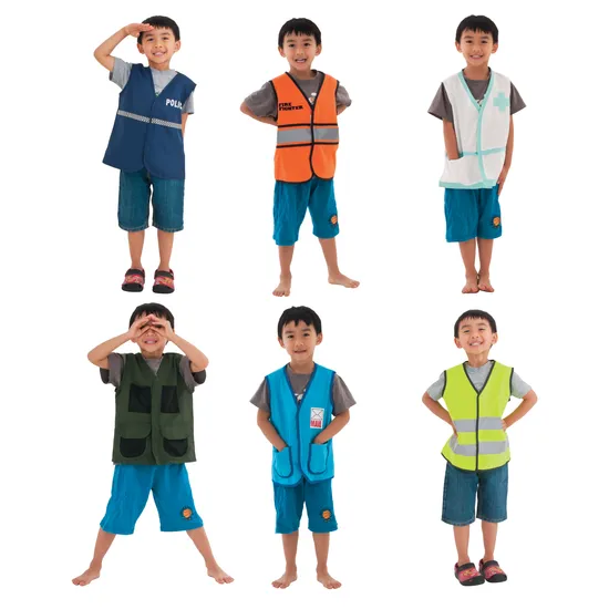 Vest Dress Up Kit - Set of 6 - Modern Teaching Aids NZ