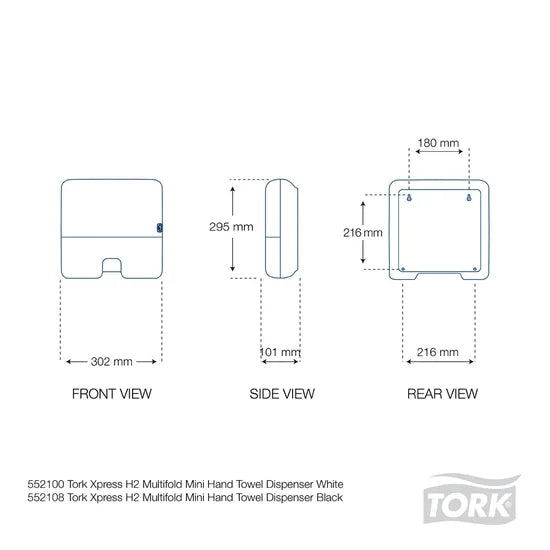 Tork M/Fold Mini Hand Twl Dispenser White H2 - Modern Teaching Aids NZ