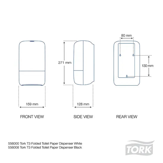 Tork Folded Paper Dispenser White T3 - Modern Teaching Aids NZ