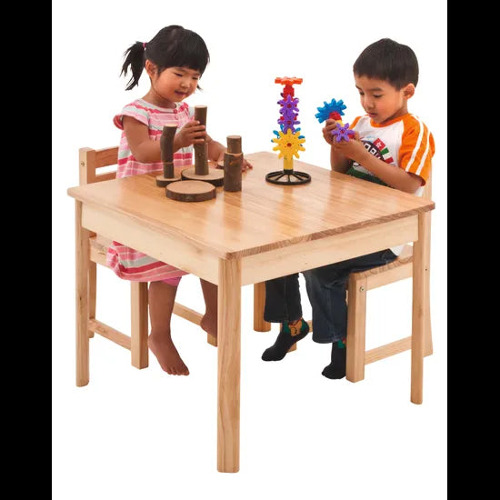 Wooden Play Table with 2 Chairs - Modern Teaching Aids NZ