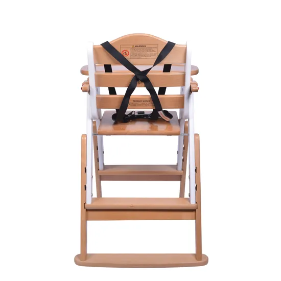 Wooden High-Low Feeding Chair - White - Modern Teaching Aids NZ