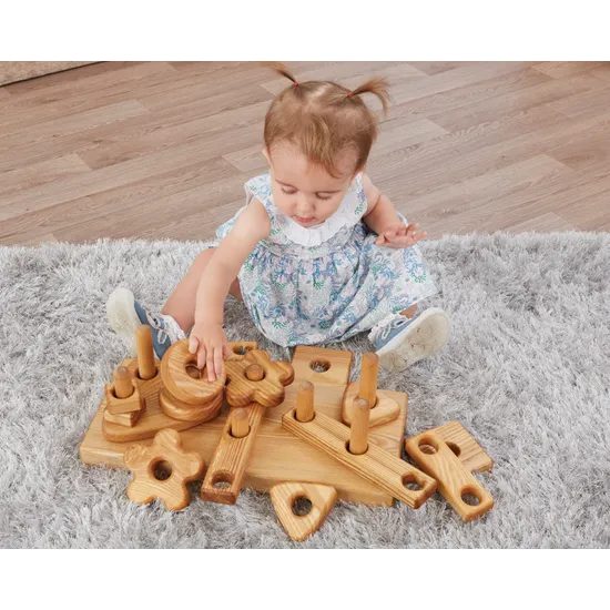 Wooden Stack & Build Block Set - Modern Teaching Aids NZ