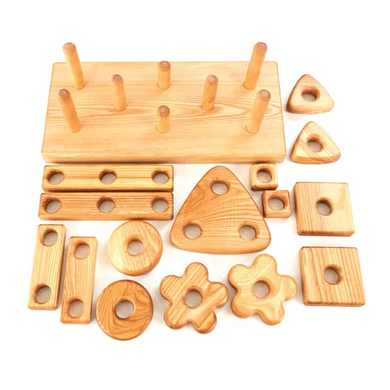 Wooden Stack & Build Block Set - Modern Teaching Aids NZ