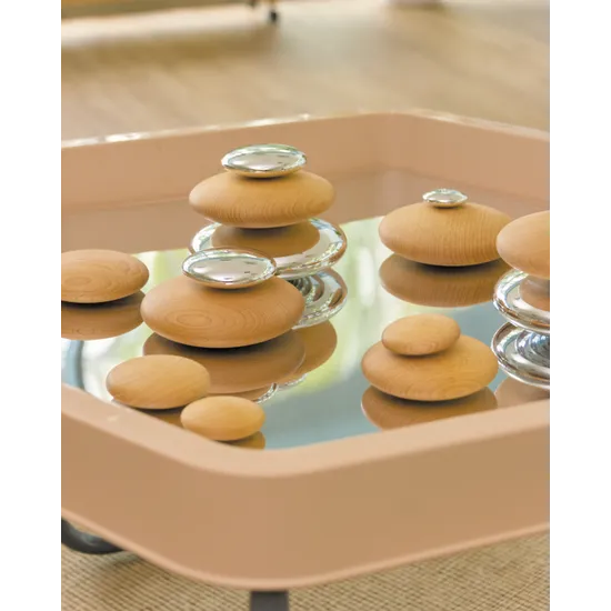 Wooden and Mirrored Pebble Kit - 40Â Pieces