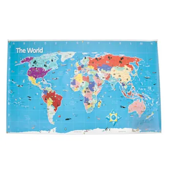 Bee-Bot Mat - World Map 1.2 x 2.1m - Modern Teaching Aids NZ