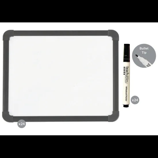Teachables Magnetic Mini Whiteboards & Bullet Tip Markers Kit - Modern Teaching Aids NZ