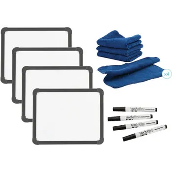 Whiteboard kit with Markers Eraser Cloths 4 - Modern Teaching Aids NZ