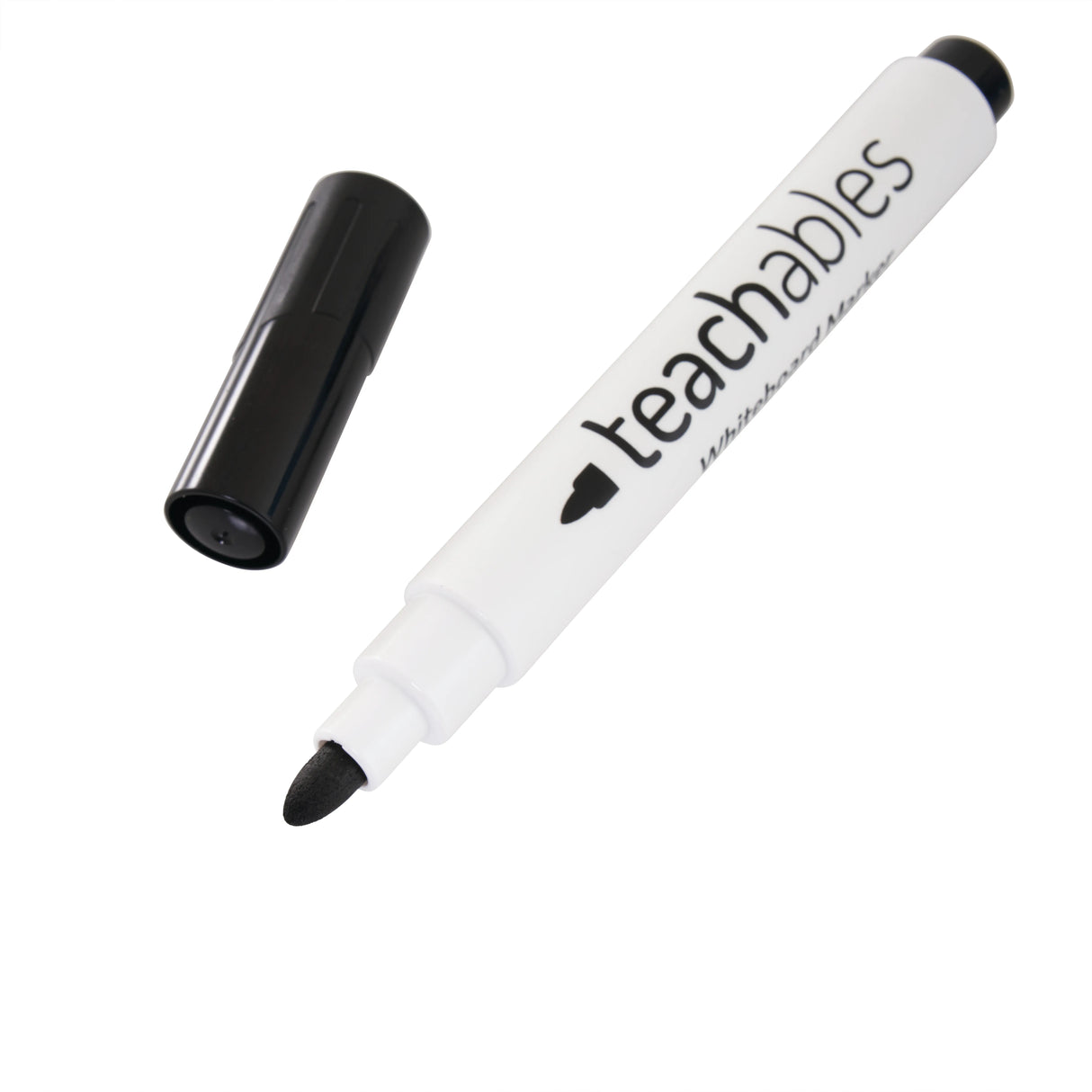 Teachables Magnetic Mini Whiteboards, Black Bullet Tip Markers & Cloths - Kit of 24