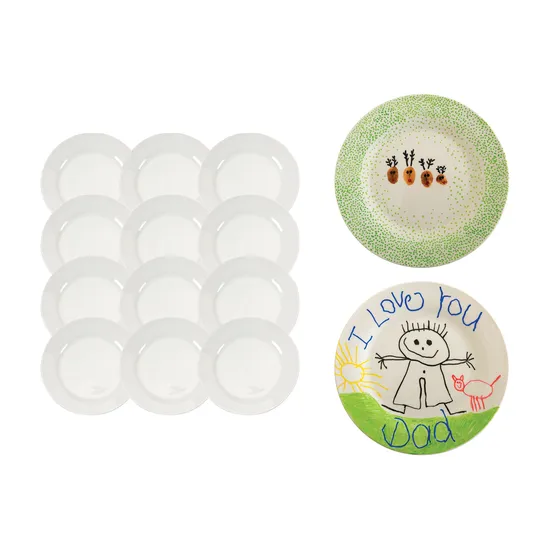 Porcelain Plates 19 cm - Pack of 12
