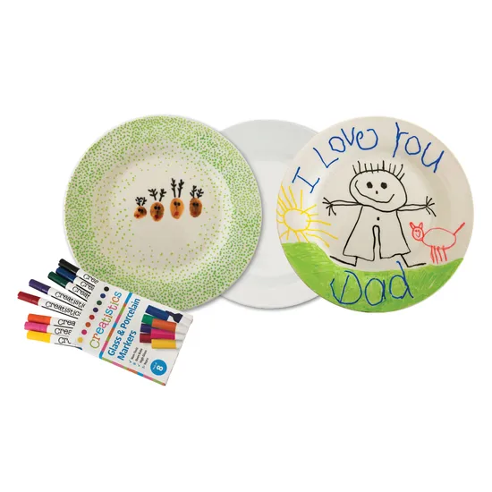 Porcelain Plate & Marker Pack