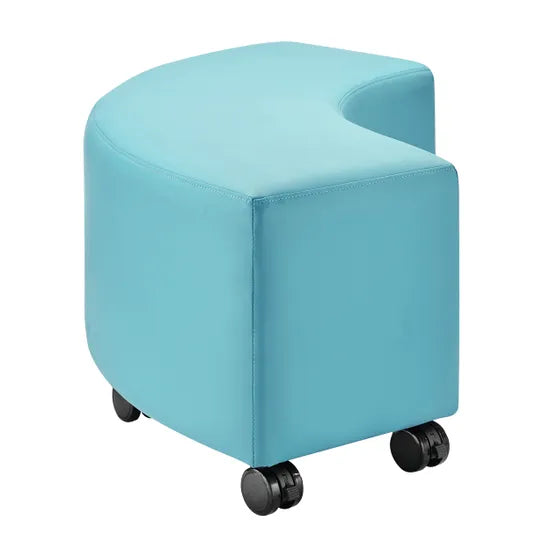 Ergerite Curved Ottoman - Blue