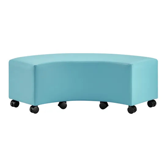 Ergerite Curved Ottoman - Blue