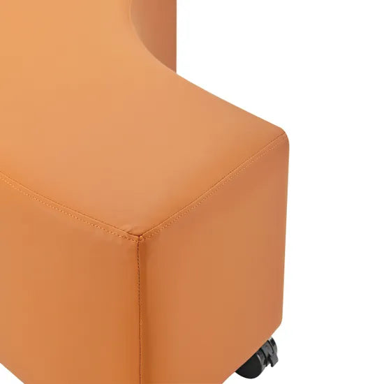 Ergerite Curved Ottoman - Terracotta