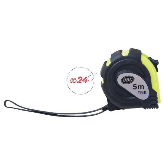 Tape Measure - Rubber Grip - 5m Set of 24