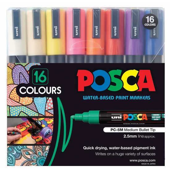 POSCA Marker Bullet - Pack of 16 - Modern Teaching Aids NZ