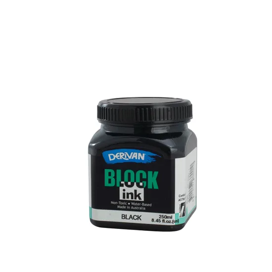 Derivan Block Printing Ink, Black - 250ml - Modern Teaching Aids NZ