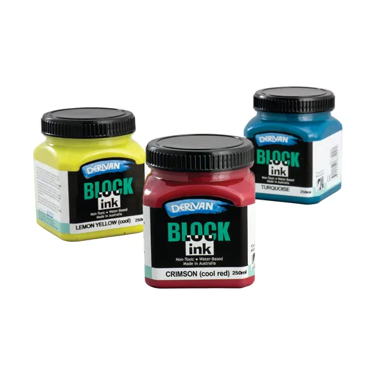 Derivan Block Printing Ink, Black - 250ml - Modern Teaching Aids NZ