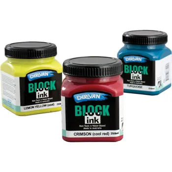 Derivan Block Printing Ink, Crimson - 250ml - Modern Teaching Aids NZ